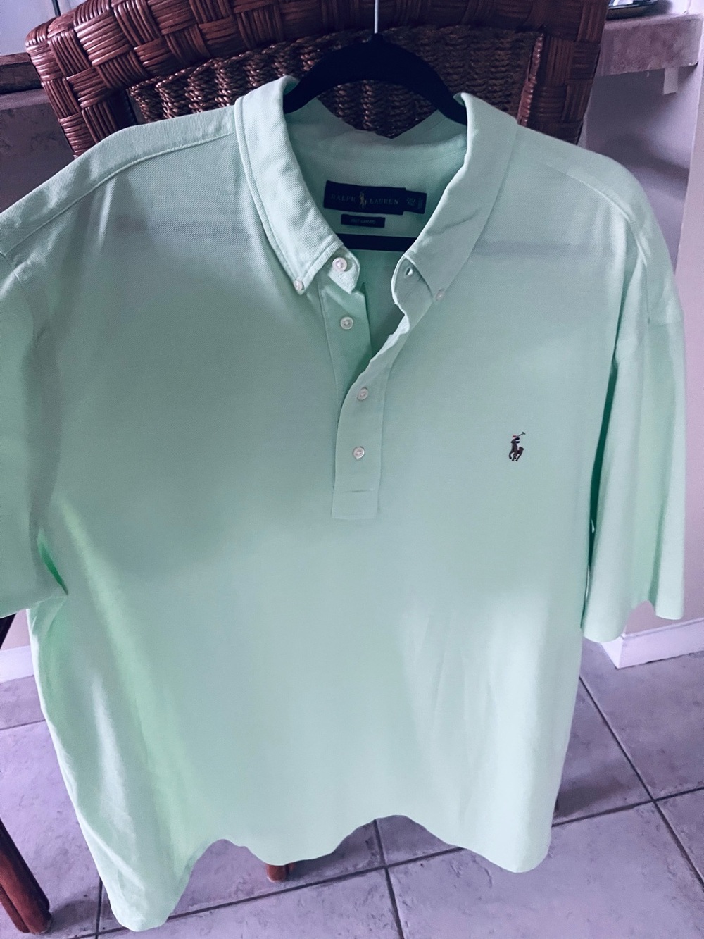 Ralph Lauren Knit Oxford Shirt in Light Green New Gorgeous Pristine